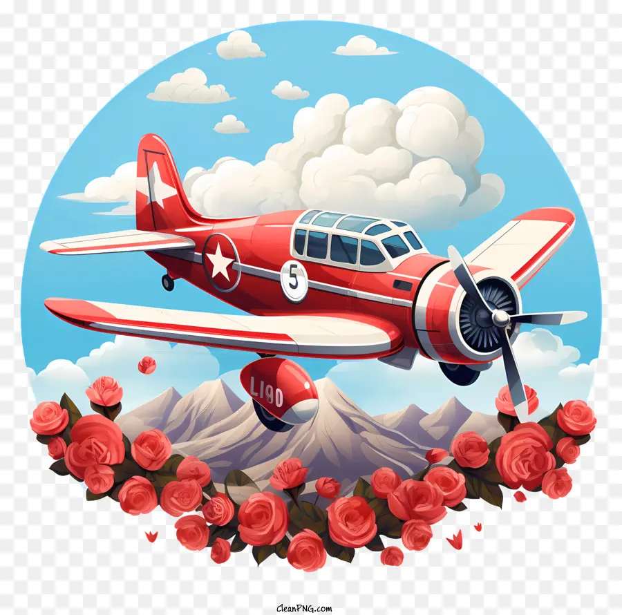 Avião De Namorado，Rosas Cor De Rosa PNG
