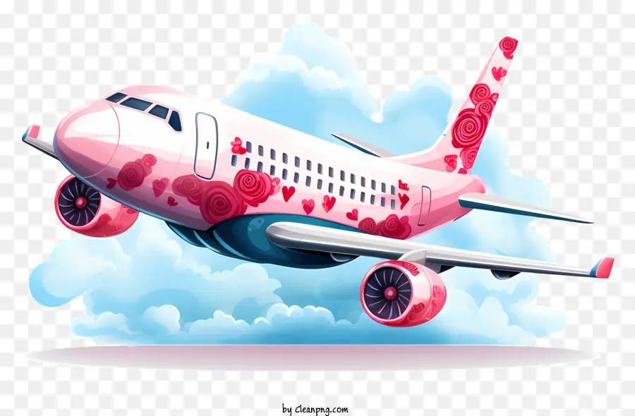 Avião De Namorado，Cartoon Avião PNG