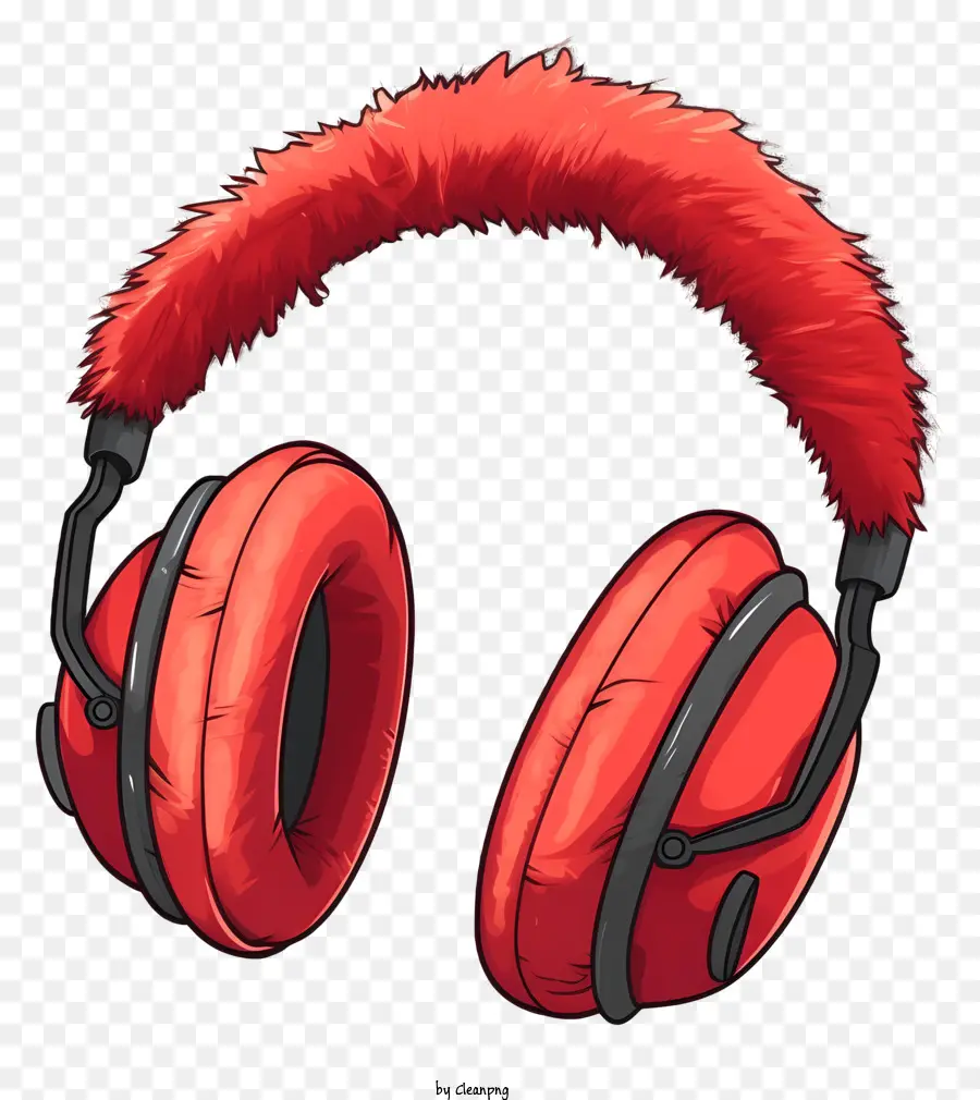 Mão Desenhado à Mão，Fones De Ouvido Vermelho PNG