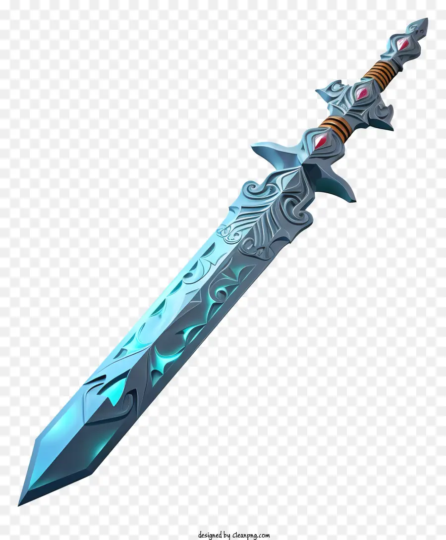 Espada De Diamante De Estilo Retrô Da Moda，Faca Azul PNG