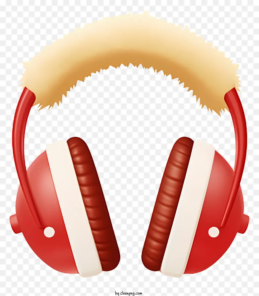 Cartoon Christmas Earmaff，Fones De Ouvido Vermelho PNG