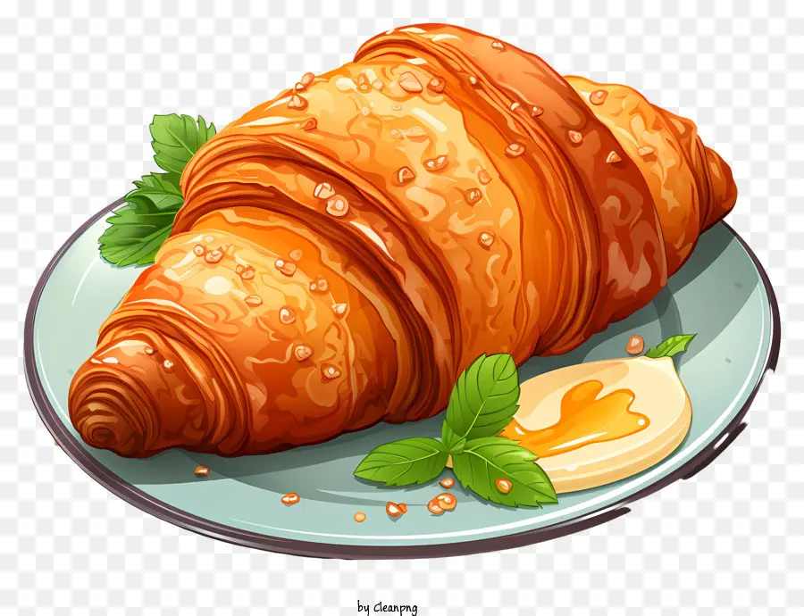 Croissant，Pastelaria PNG