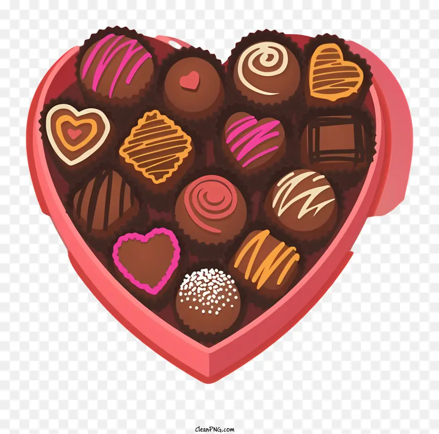 Dia Do Bolo De Chocolate，Caixa De Chocolate Em Forma De Coração PNG