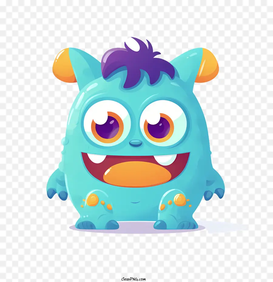Desenho Animado Monster，Azul PNG