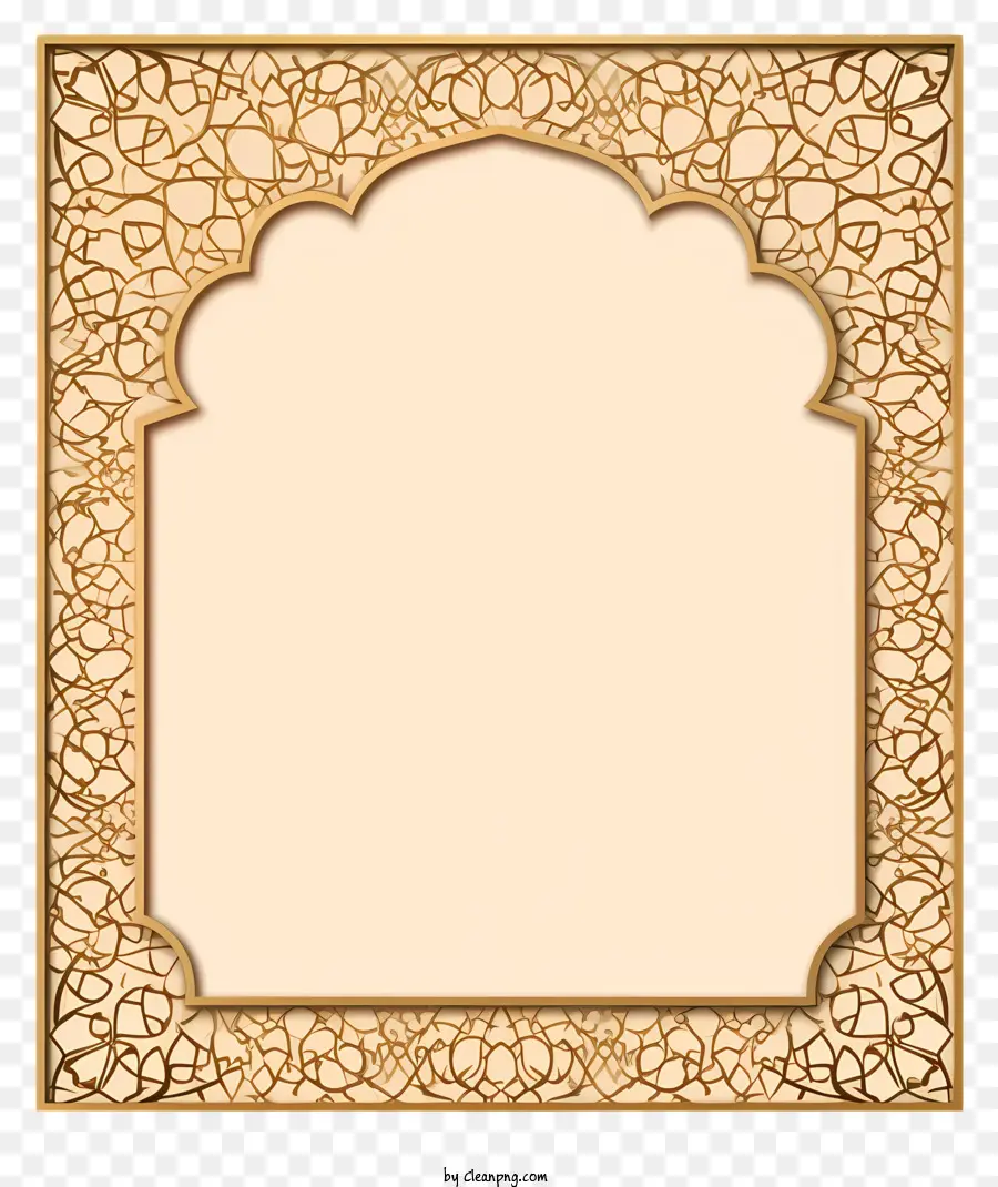 Quadro Islâmico árabe，Moldura De Ouro PNG