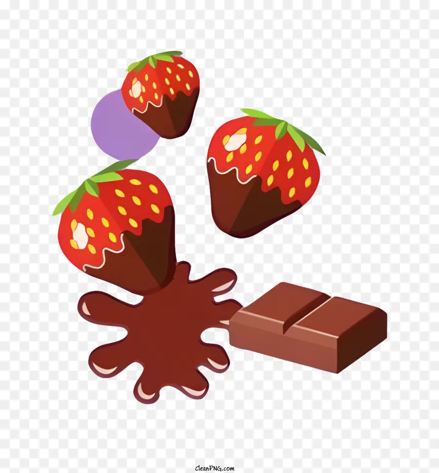 Dia Do Bolo De Chocolate，Morangos PNG