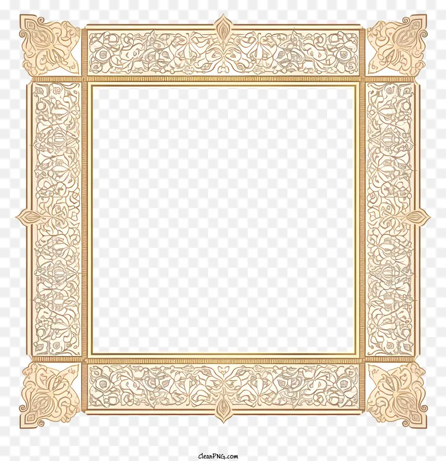 Quadro Islâmico árabe Plano，Ornamentado Quadro PNG