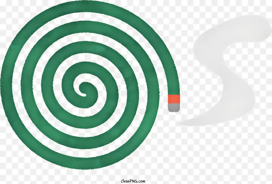 Cartoon，Espiral Verde E Branca PNG