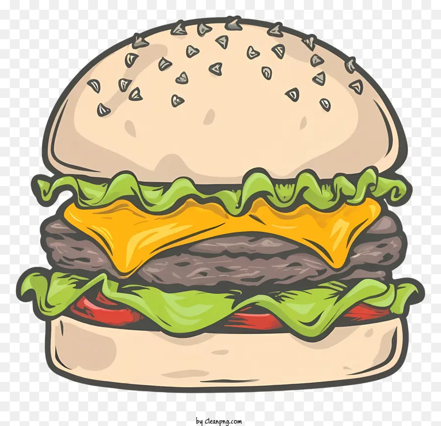 Cartoon，Hamburger PNG