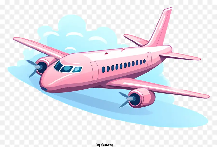 Avião De Namorado，Avião De Passageiros Rosa PNG