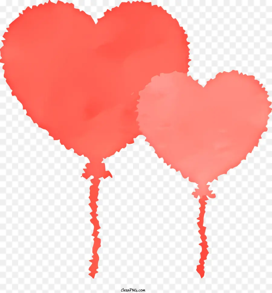 Cartoon，Balões Vermelhos Em Forma De Coração PNG