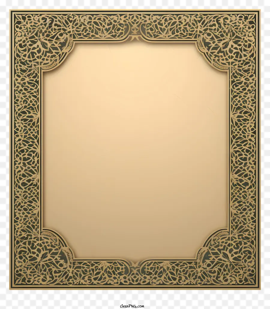 Quadro Islâmico árabe，Golden Frame PNG