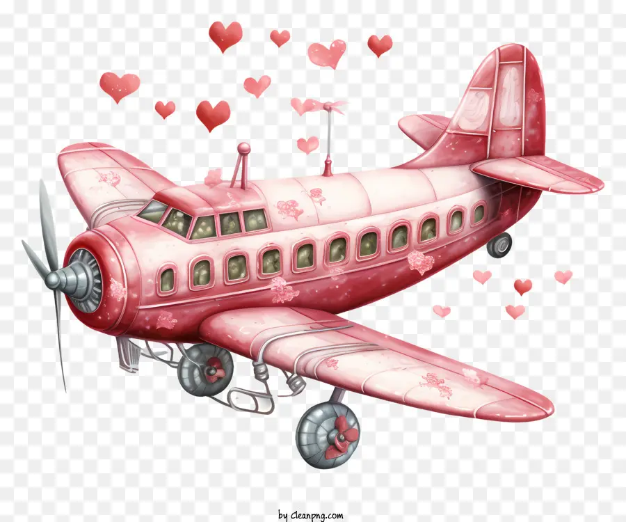 Avião De Namorado，Avião Vermelho Velho PNG