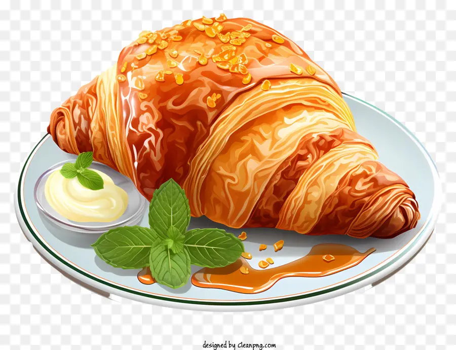 Croissant，Chantilly PNG