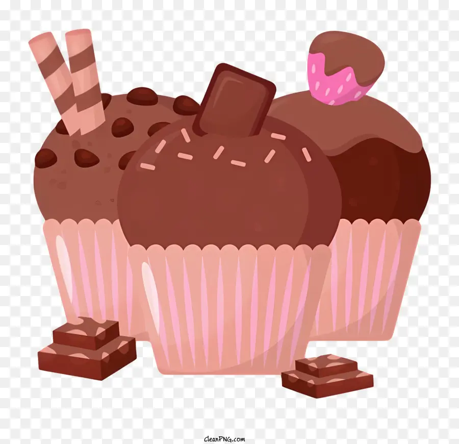 Dia Do Bolo De Chocolate，Cupcakes PNG
