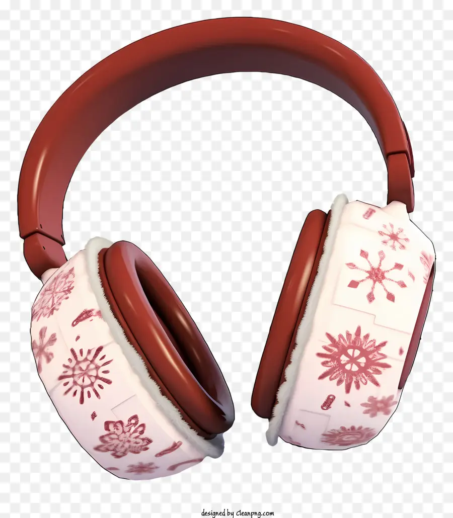 Blue De Ouvido De Natal Plano，Fones De Ouvido Vermelho PNG