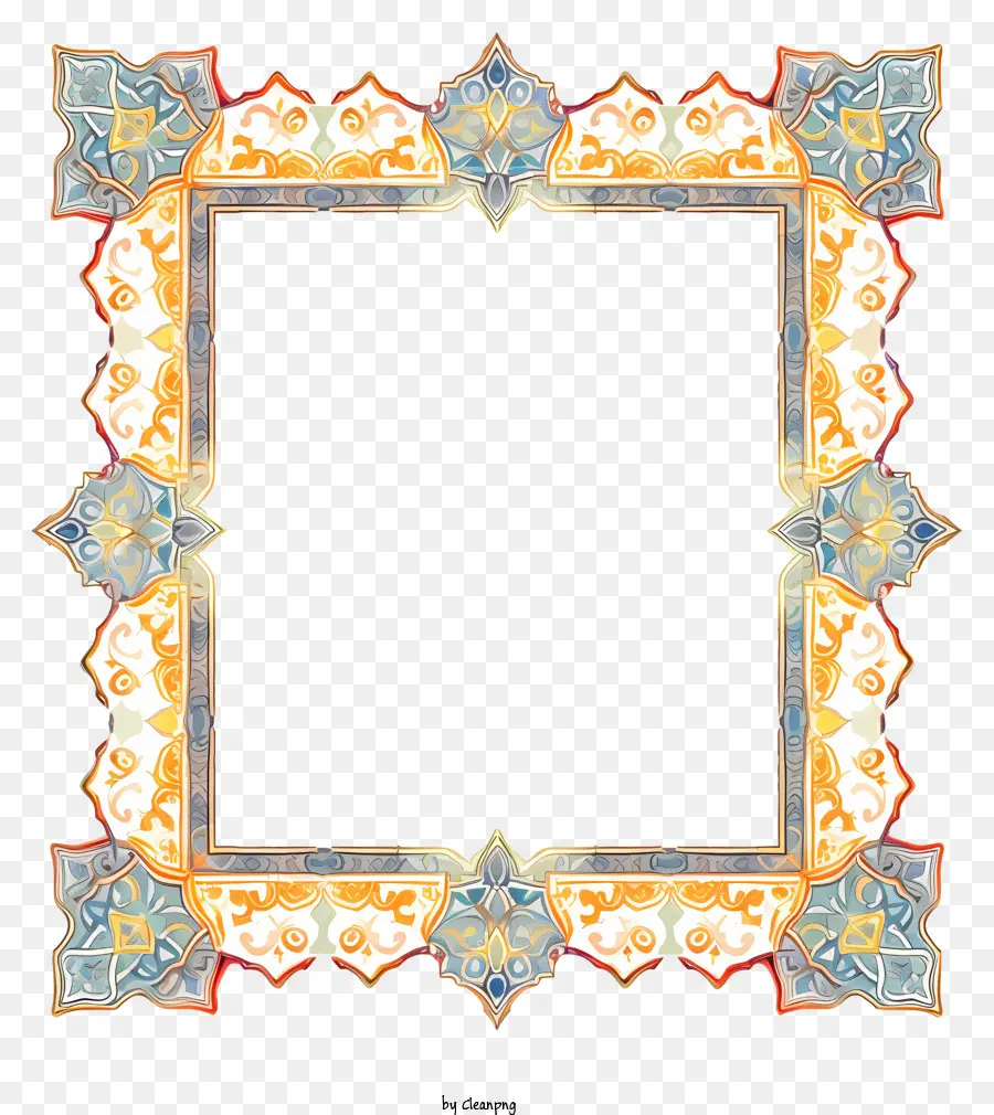 Aquarela De Estrutura Islâmica árabe，Fronteira Design PNG