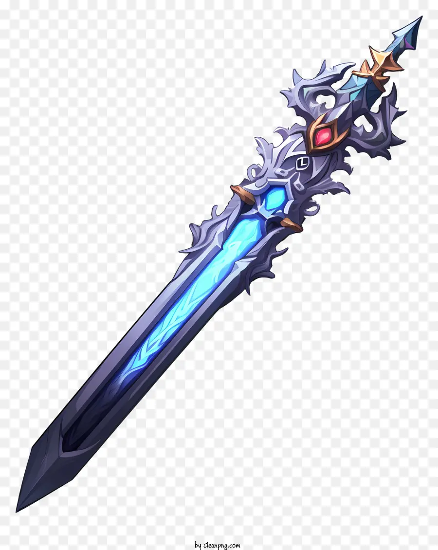 Espada De Diamante Desenhada à Mão，Espada Flamejante PNG