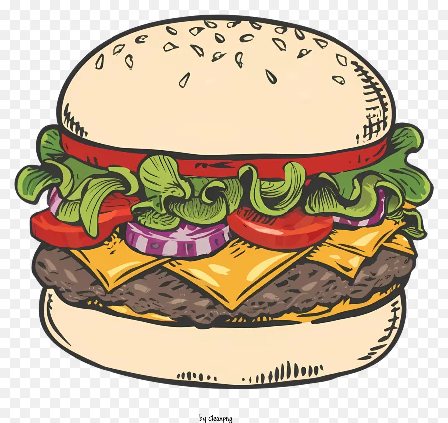 Cartoon，Burger PNG