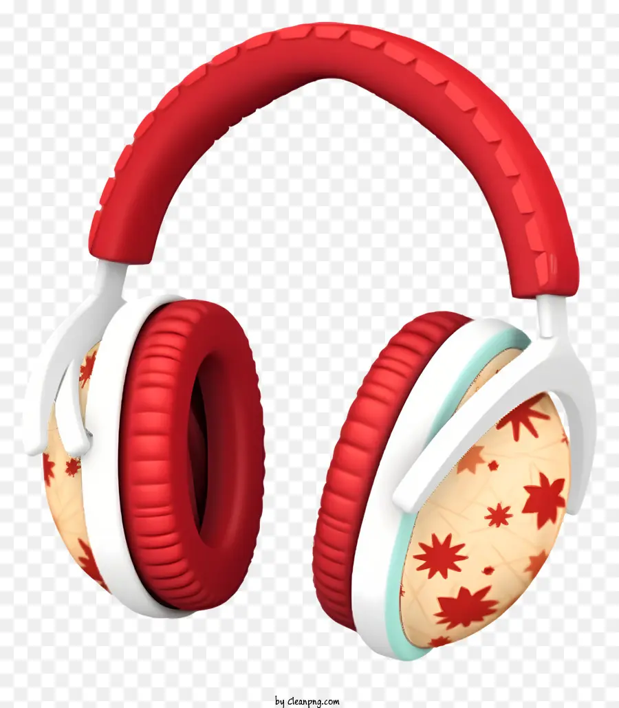 Doodle Christmas Earmaff，Fones De Ouvido Vermelho PNG