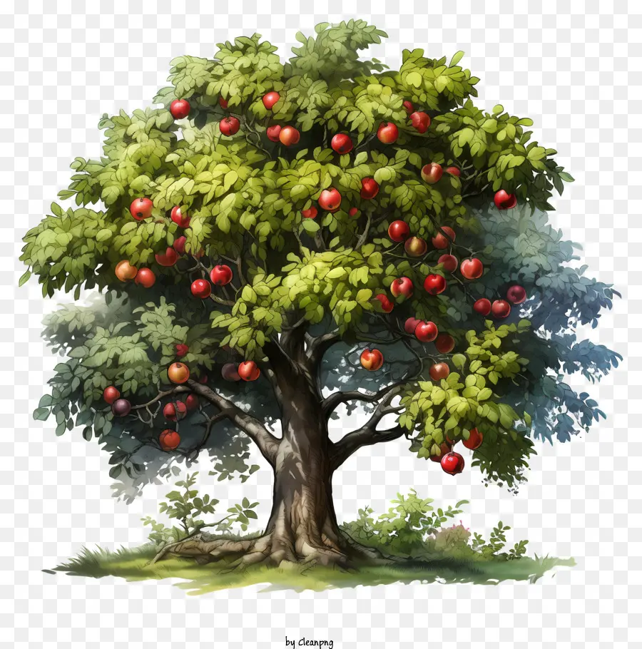 árvore De Fruto，Maçã Vermelha PNG