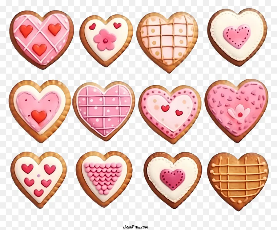 Cookies De Estilo Retro De Estilo Retrô Da Moda，Biscoitos Em Forma De Coração PNG