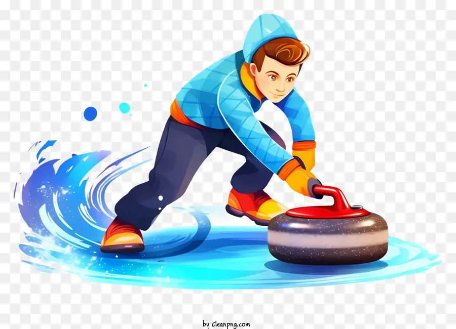Esporte De Curling De Desenhos Animados，Patinação Artística PNG