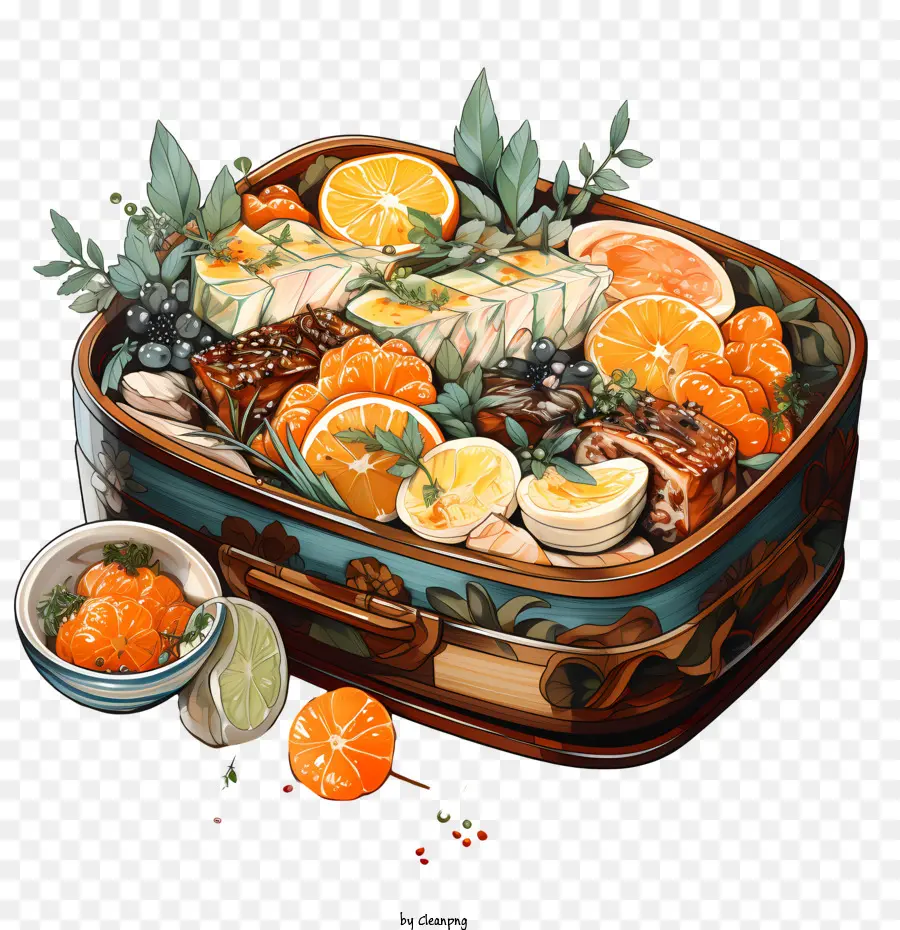 Caixa De Bento，Bandeja De Frutas PNG