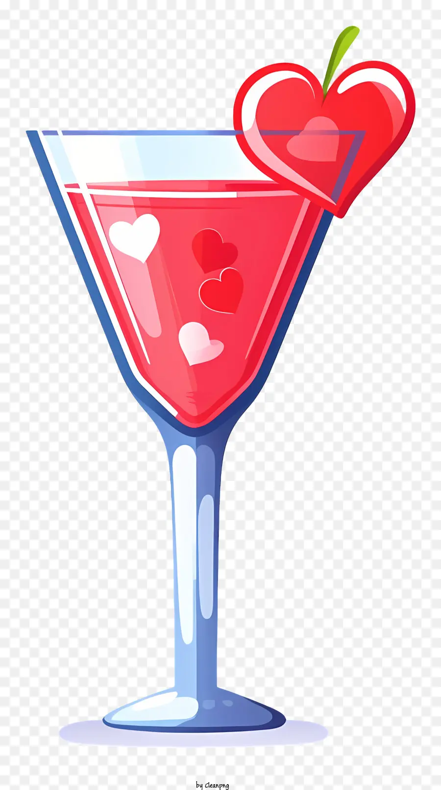 Coquetel De Dia Dos Namorados Plano，Cocktail Em Forma De Coração PNG