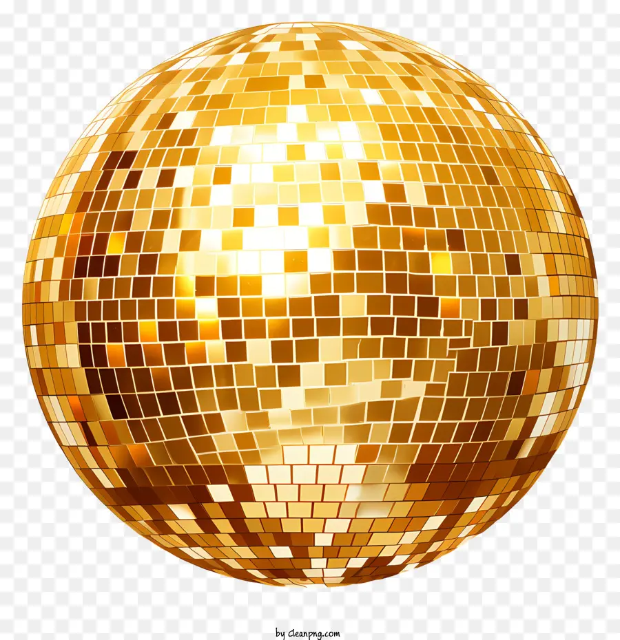 Ano Novo，Bola De Discoteca Dourada PNG