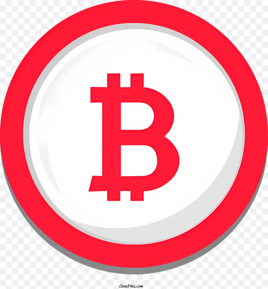 Botão Bitcoin，Botão Vermelho PNG