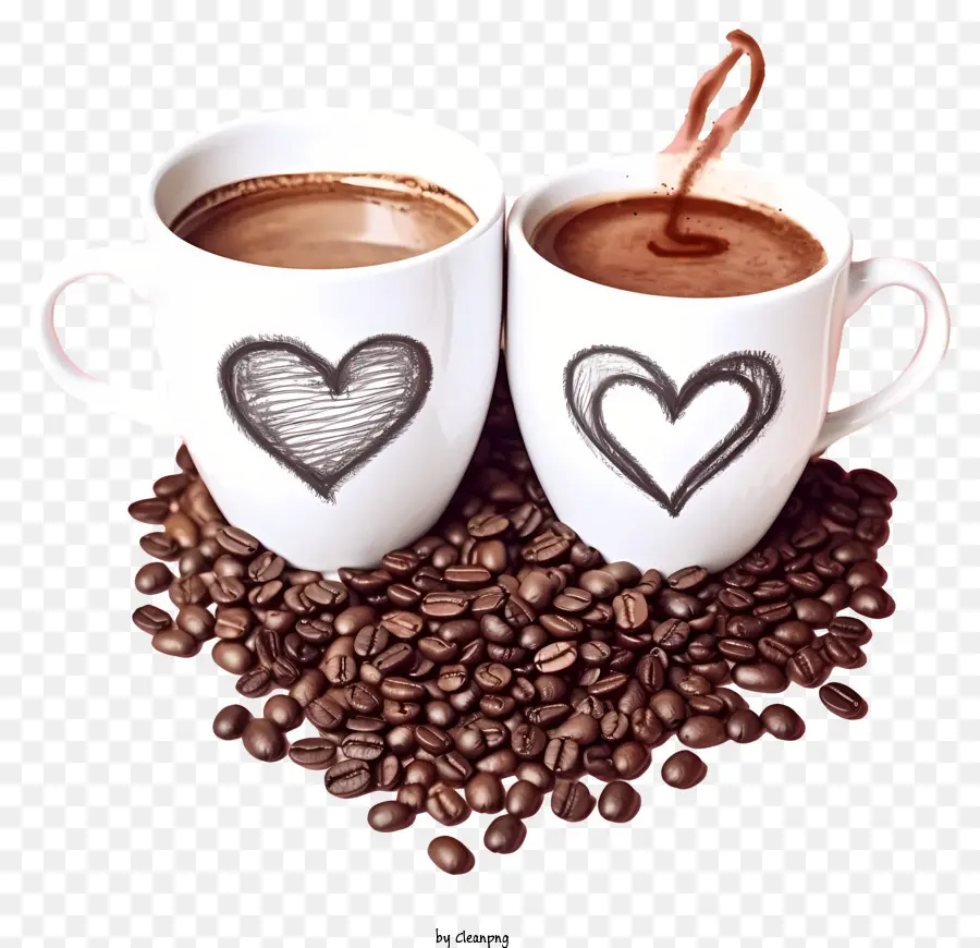 Esboço Do Dia Dos Namorados Coffee，Chocolate Quente PNG