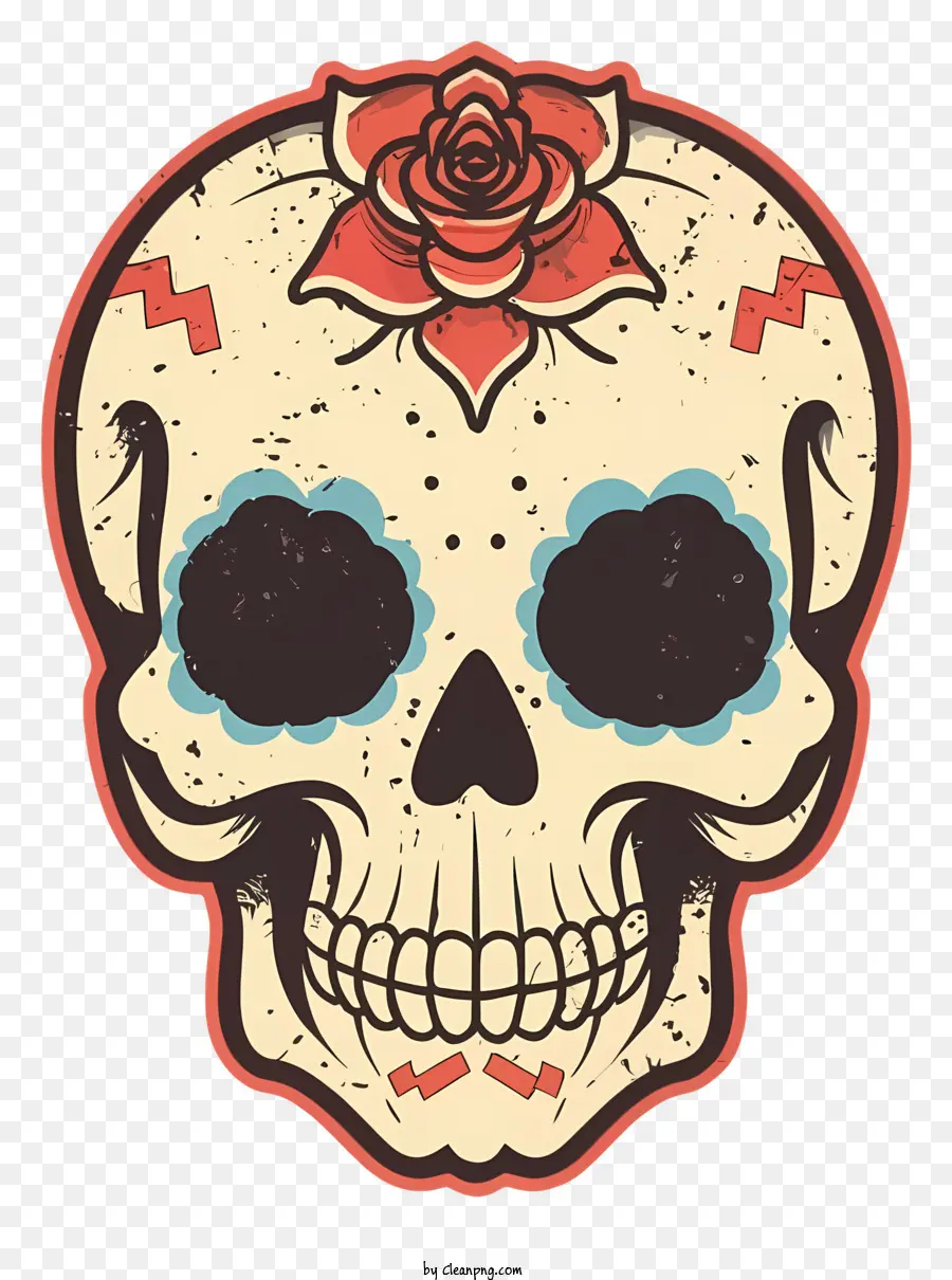 Crânio De Arte，Crânio Com Rosas PNG