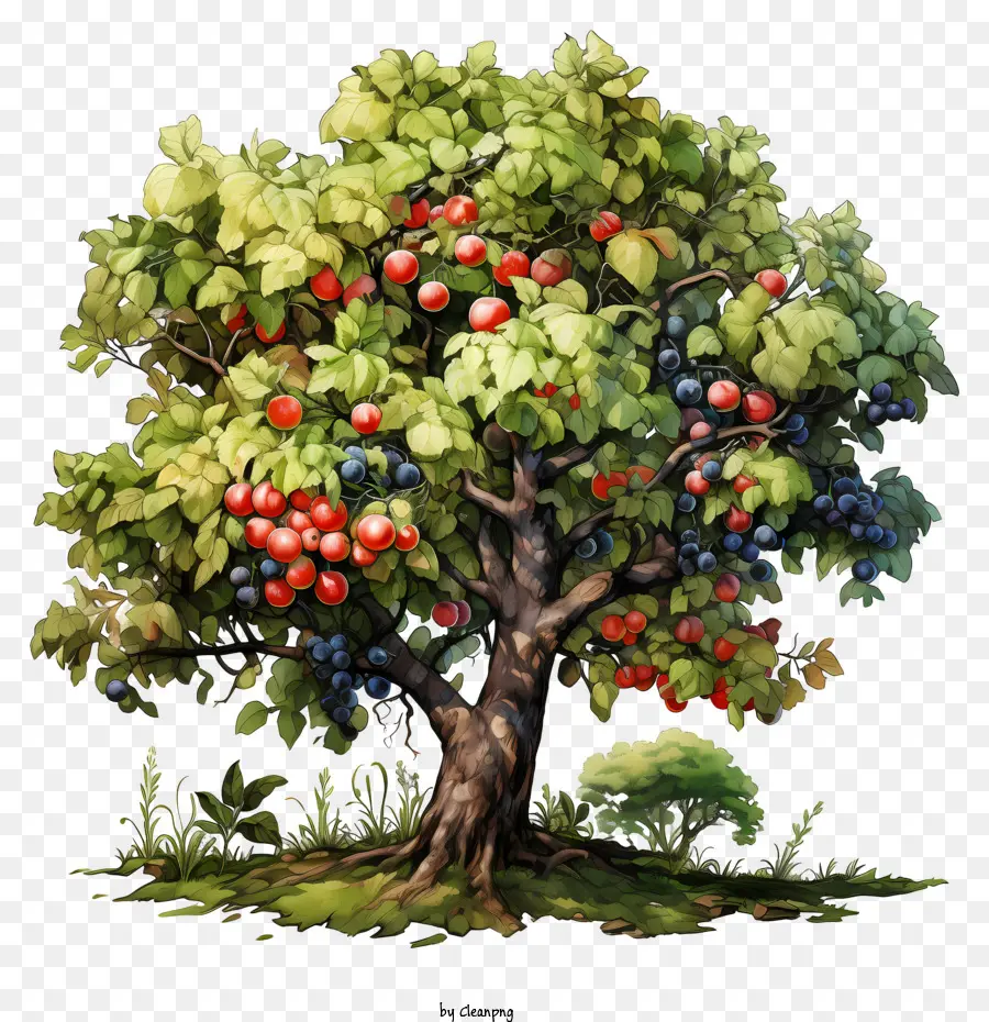 árvore De Fruto，Frutas Coloridas PNG
