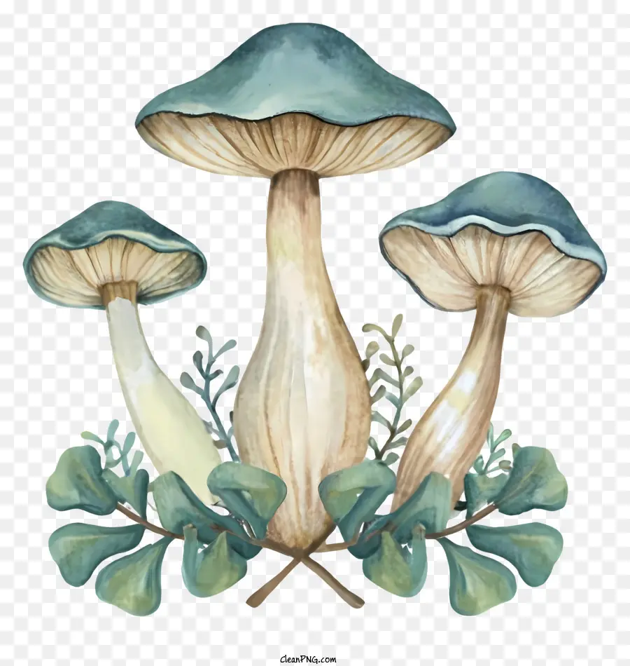 Cartoon，Pintura De Cogumelos PNG