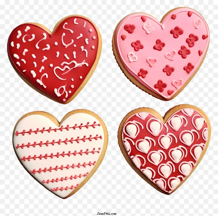 Cookies Realistas Dos Namorados，Biscoitos Em Forma De Coração PNG
