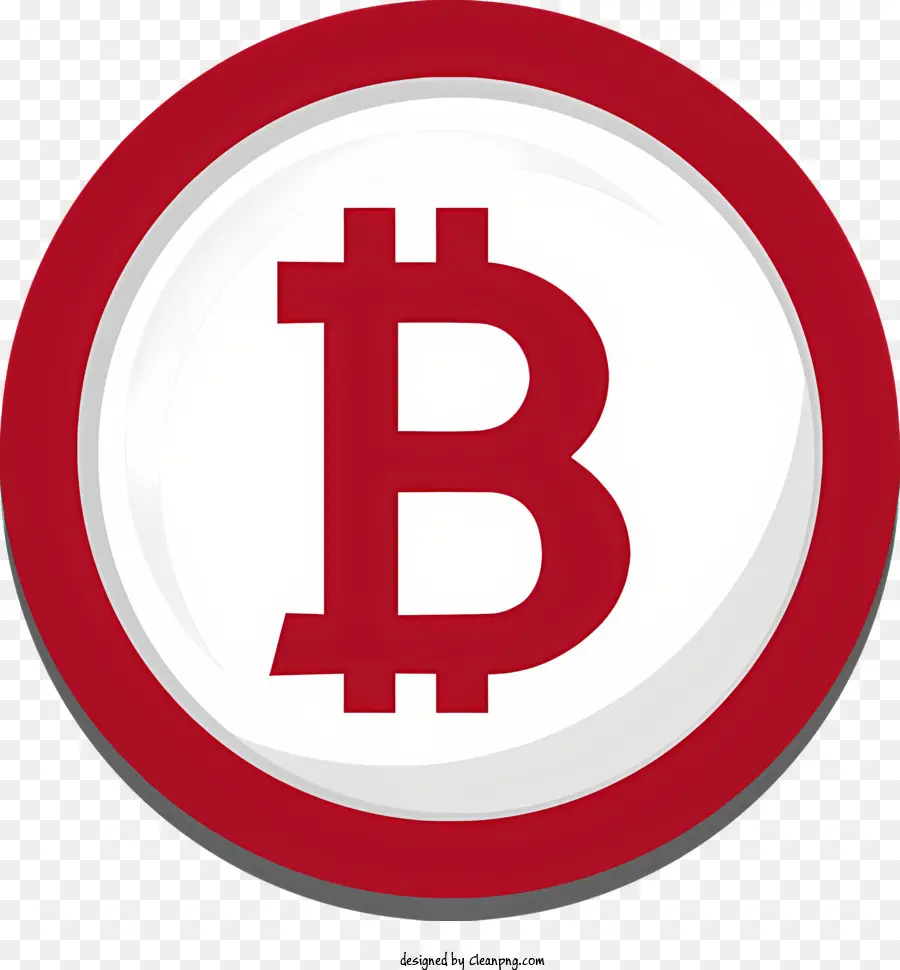 Símbolo De Bitcoin，Botão Vermelho PNG