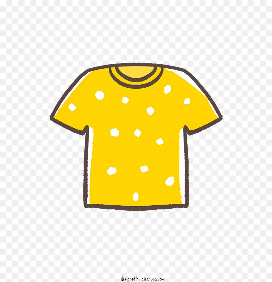 Camisa Amarela，Tecido Pontilhado PNG