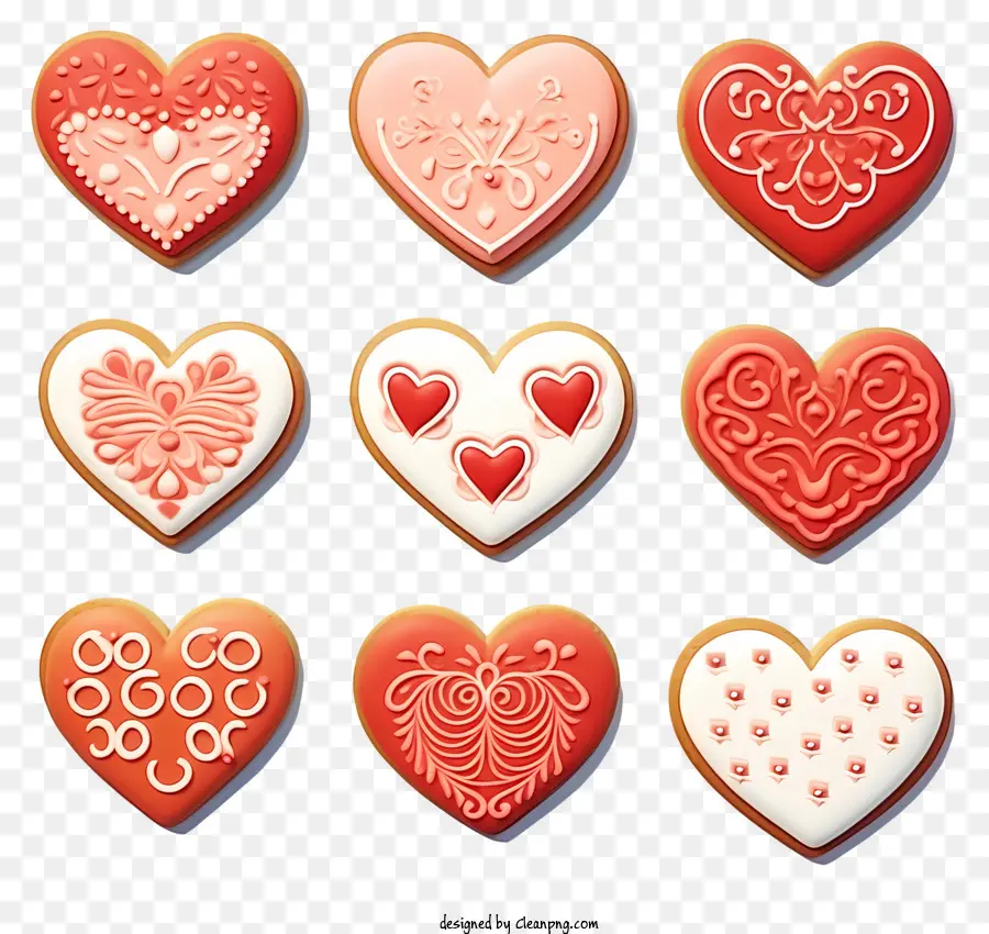 Biscoitos Planos Dos Namorados，Biscoitos Em Forma De Coração PNG