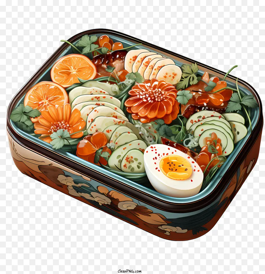 Caixa De Bento，Arranjo Alimentar PNG