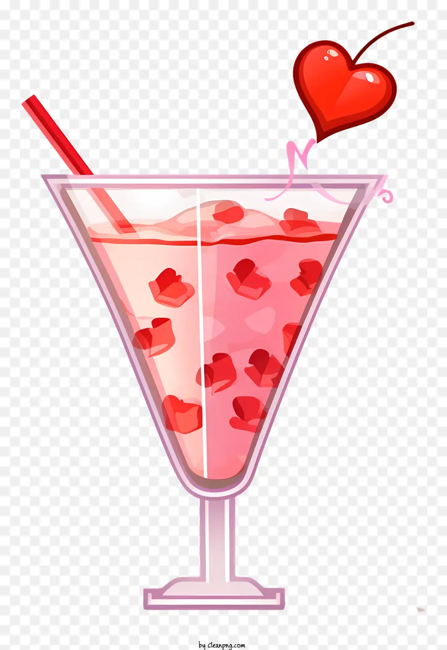 Cartoon Cocktail Do Dia Dos Namorados，Cocktail Vermelho PNG