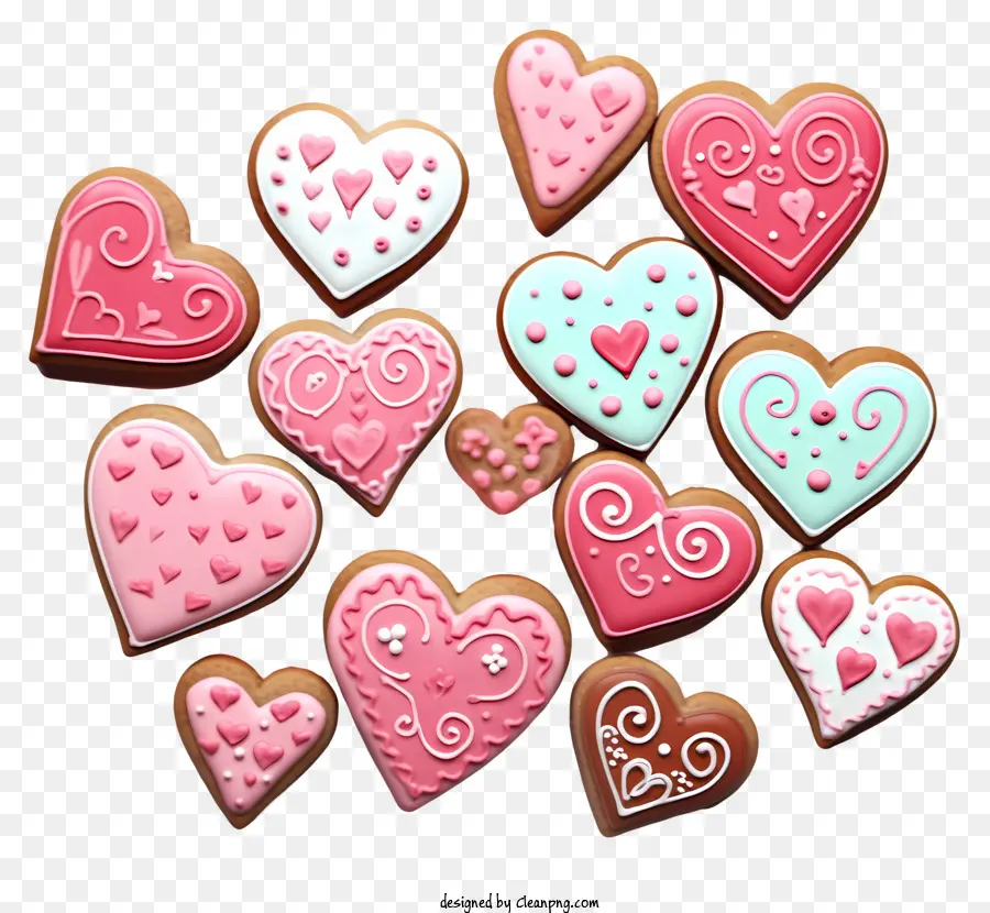 Doodle Biscoitos Dos Namorados，Biscoitos Em Forma De Coração PNG
