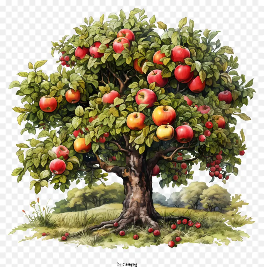 árvore De Fruto，Maçã Vermelha PNG