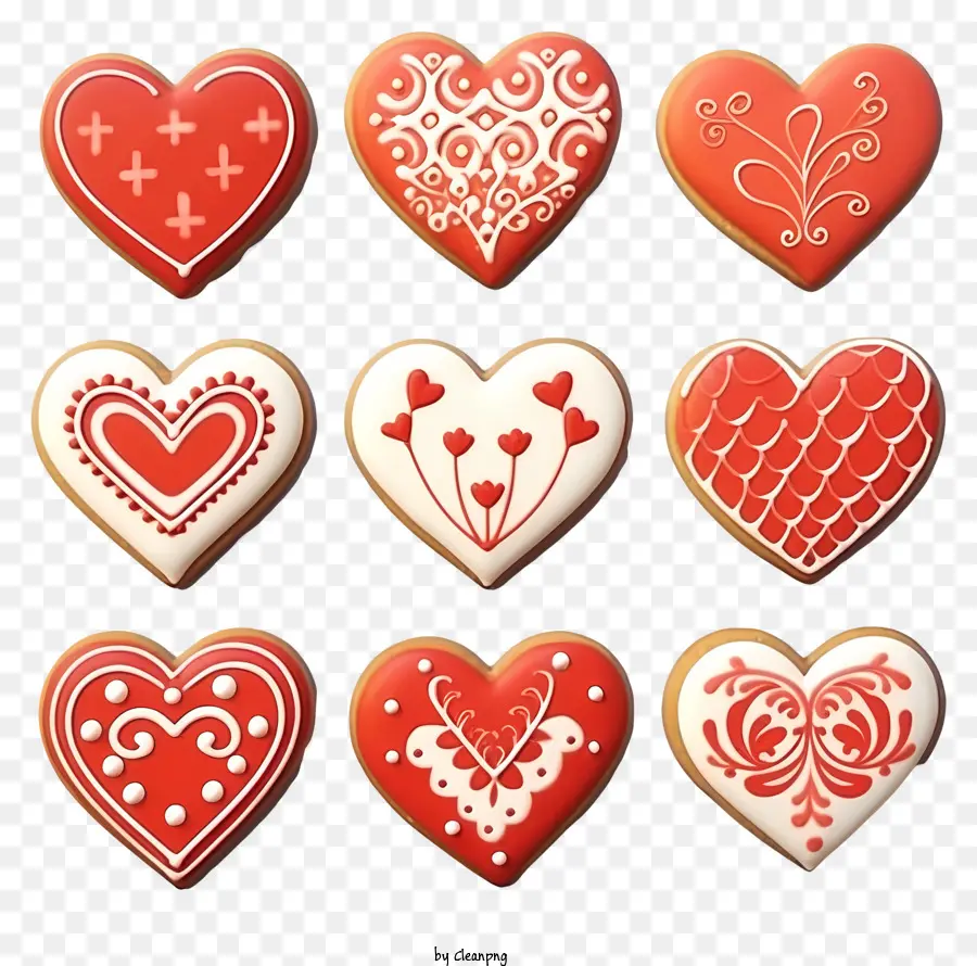 Biscoitos Planos Dos Namorados，Biscoitos Em Forma De Coração PNG