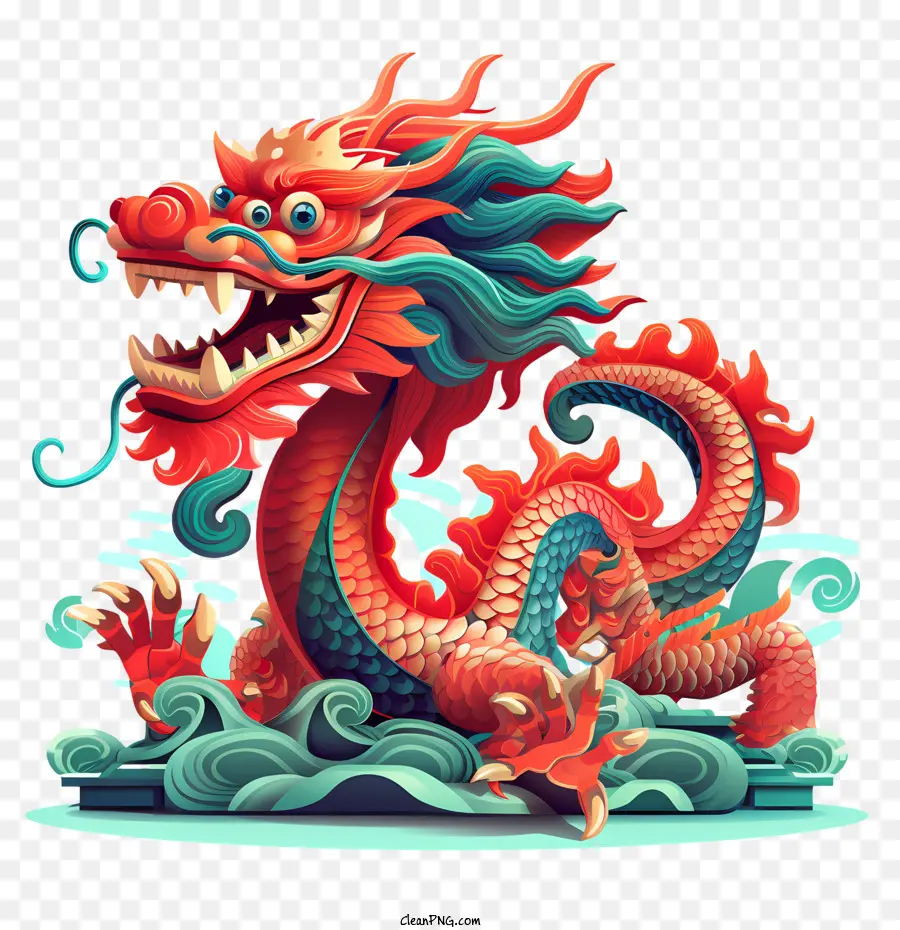 Dragão De Desenho Animado Chinês，Dragão PNG