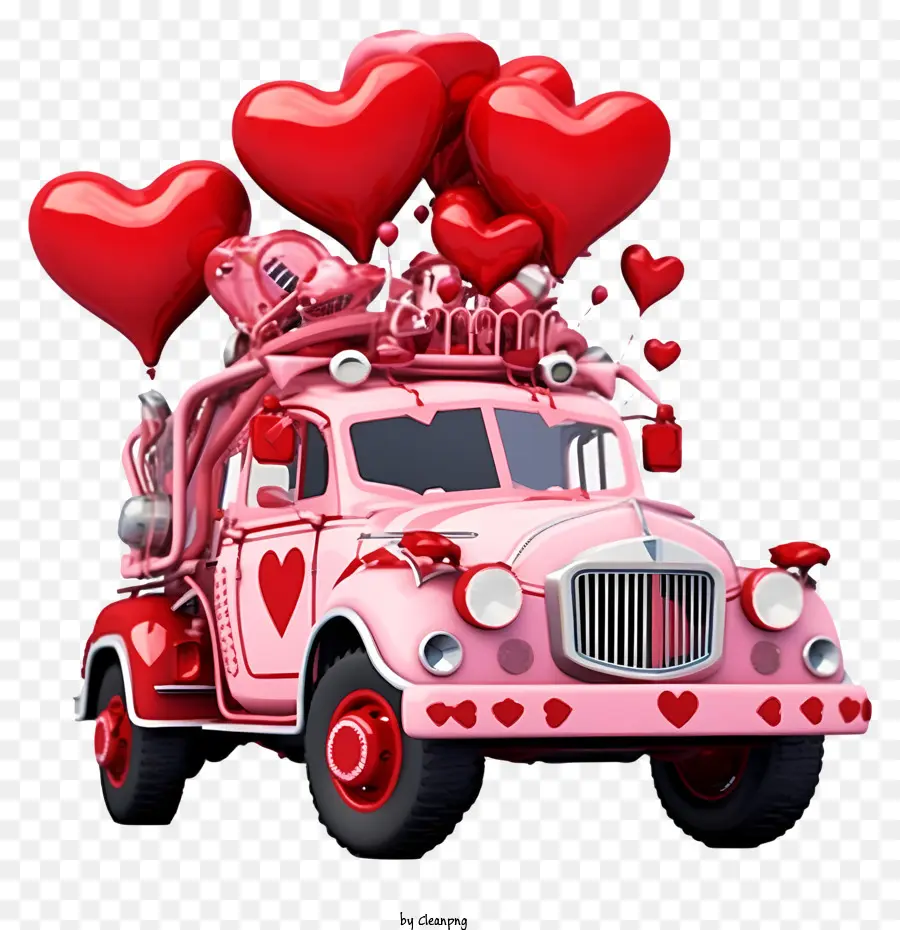 Veículo Realista 3d Valentine，Dia Dos Namorados PNG