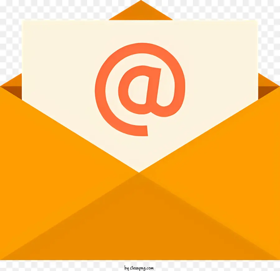 Laranja Envelope，Ícone Do Envelope Branco PNG