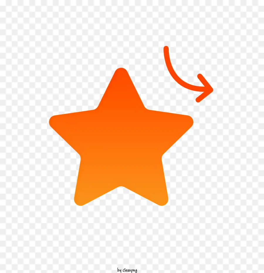 Decoração De Estrela Laranja，Design De Estrelas Elegante PNG