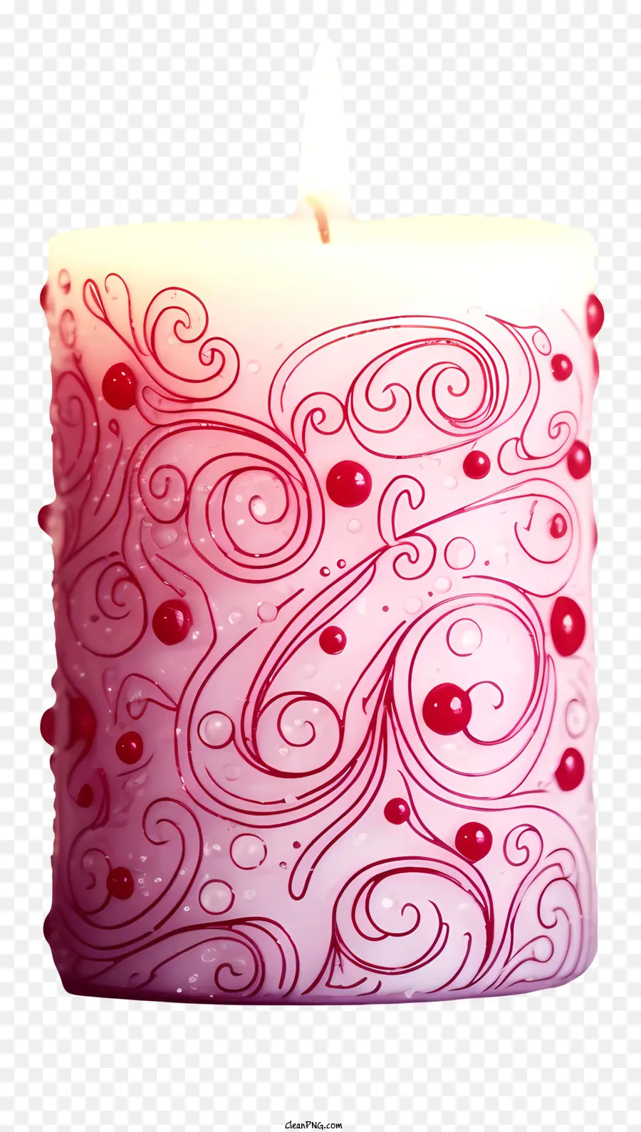 Doodle Vela Do Dia Dos Namorados，Vela Decorativa PNG