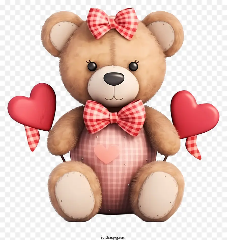 Trendy Retro Style Valentine Teddy Bear，Ursinho De Pelúcia PNG